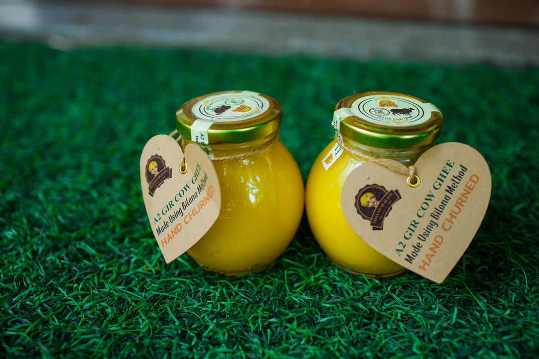 A2 Gir Cow Ghee – Hand Churned Bilona Method (250g x 2 Combo Pack | 500g Total)